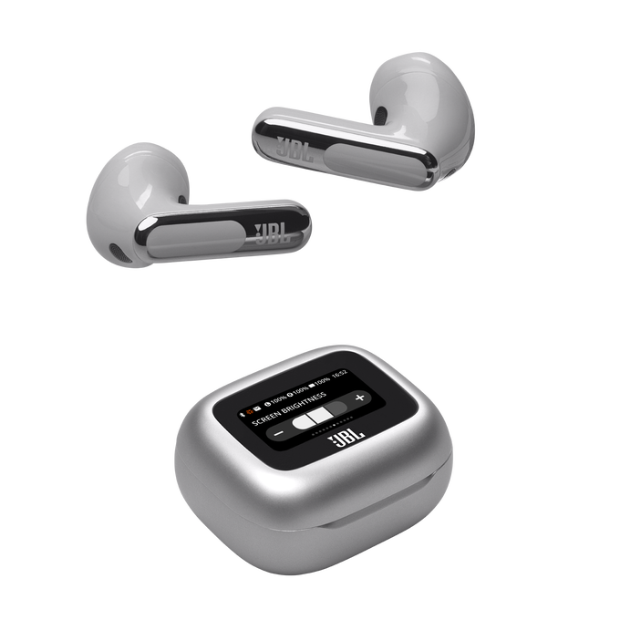 JBL Live Flex 3 - Silver - True wireless noise-cancelling open-stick earbuds - Detailshot 6 image number null